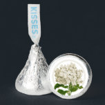 Antique White Hydrangea and Circle Shower Favor<br><div class="desc">Pretty cream hydrangea flowers bloom on these sweet and subtle chocolate kiss stickers,  adding a touch of themed personalization to bridal and baby showers,  weddings,  garden parties and more.</div>