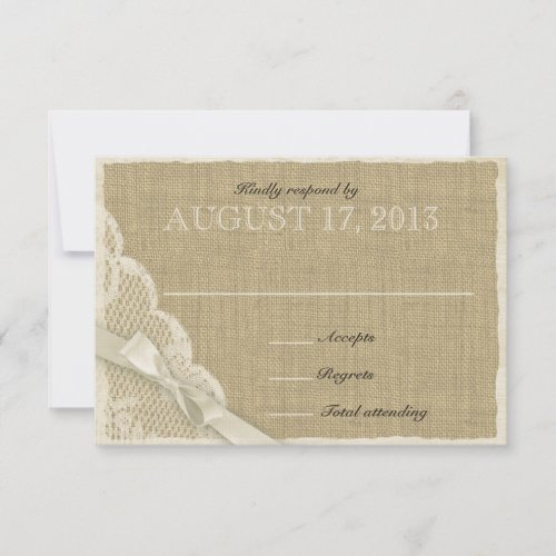 Antique White Lace Country Response Card