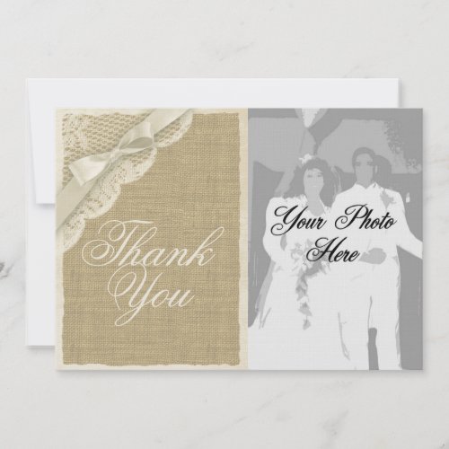 Antique White Lace Country Thank You