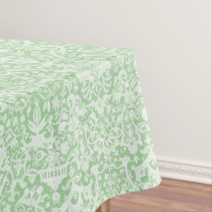 Antique White Lace French Print Pattern Tablecloth