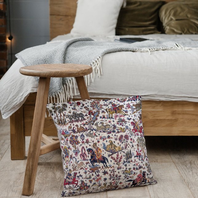 Antique White Oriental Persian Kilim Rug Throw Pillow (Creator Uploaded)