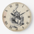 Antique White Rabbit Roman Numeral Wall Clock | Zazzle