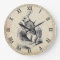 Antique White Rabbit Roman Numeral Wall Clock