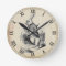 Antique White Rabbit Roman Numeral Wall Clock