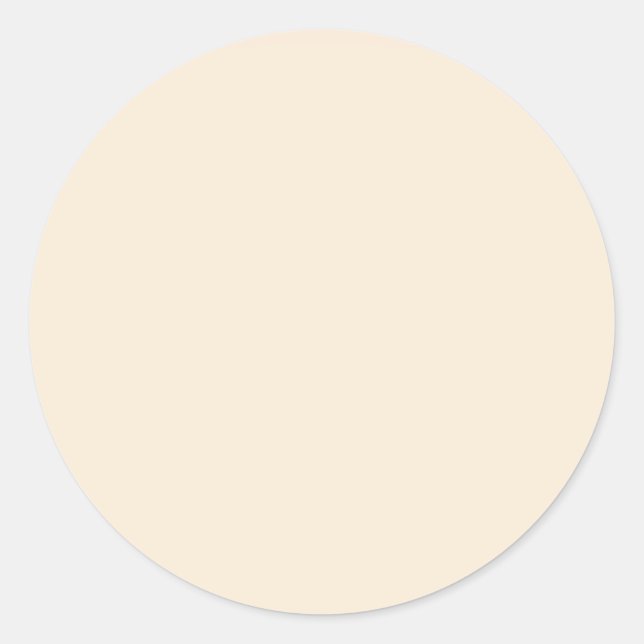 Antique White Solid Color Classic Round Sticker (Front)