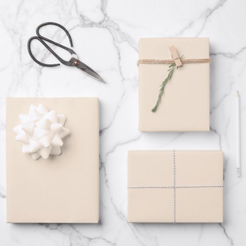 Antique White Solid Color Wrapping Paper Sheets