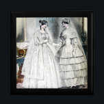 Antique White Wedding Dresses Gift Box<br><div class="desc">These lovely brides are wearing wedding dresses from 1850.</div>