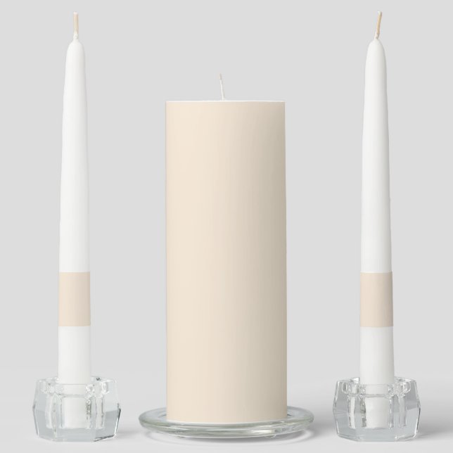Antique White Wedding Unity Candle Set (Front)