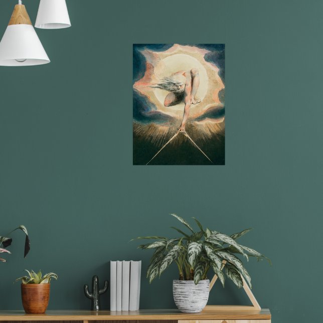 Antique William Blake Earth Compass Symbolism Poster (Living Room 1)