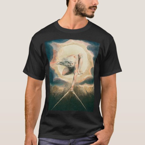 Antique William Blake Earth Compass Symbolism T_Shirt