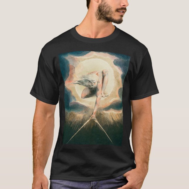 Antique William Blake Earth Compass Symbolism T-Shirt (Front)
