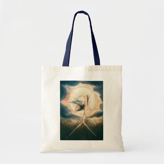 Antique William Blake Earth Compass Symbolism Tote Bag (Front)