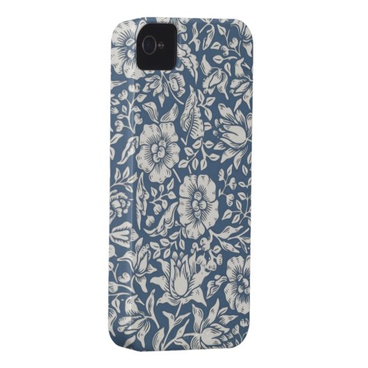 Antique William Morris Design iPhone 4/4S Case (Back/Right)