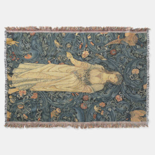 Antique William Morris Flora Throw Blanket