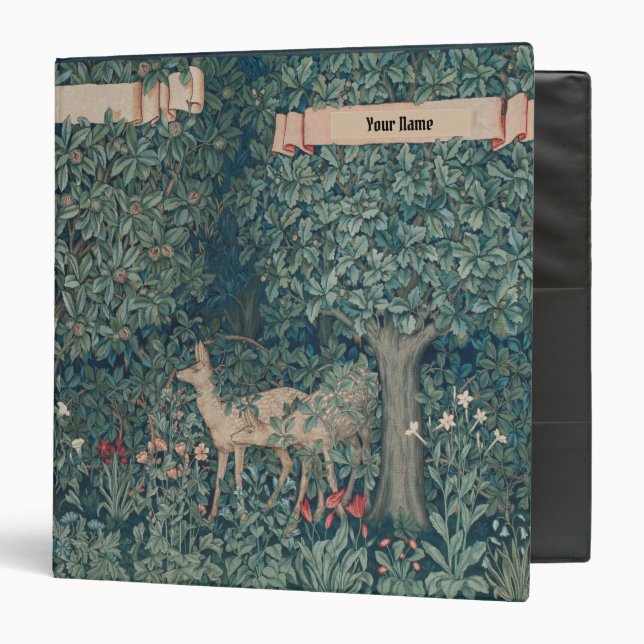 Antique William Morris Tapestry 3 Ring Binder (Front/Inside)