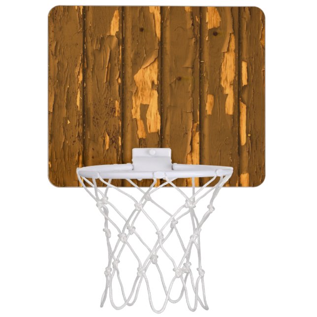 Antique Wood Painted Mini Basketball Hoop (Front)