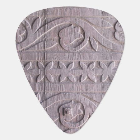 Antique Woodcarving Photo Guitar Pick