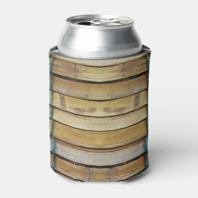 Antique Wooden Timber Wood Slats Can Cooler (Can Front)