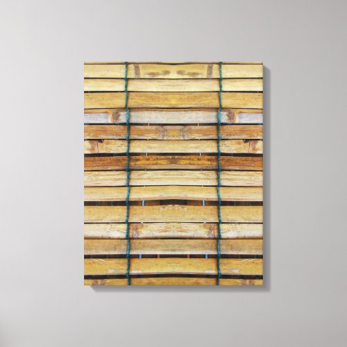 Antique Wooden Timber Wood Slats Canvas Print