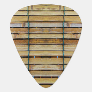 Antique Wooden Timber Wood Slats Guitar Pick