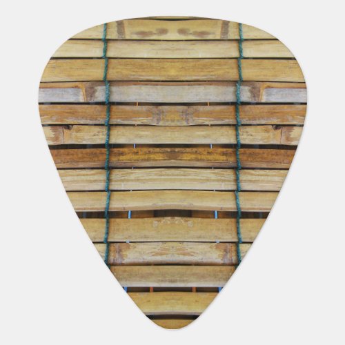 Antique Wooden Timber Wood Slats Guitar Pick