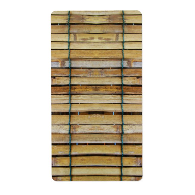 Antique Wooden Timber Wood Slats Label (Front)