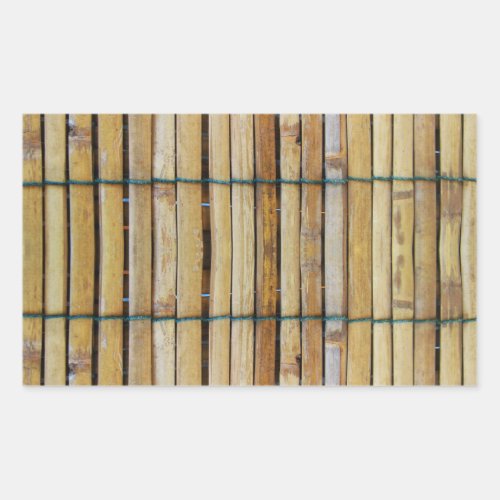 Antique Wooden Timber Wood Slats Rectangular Sticker