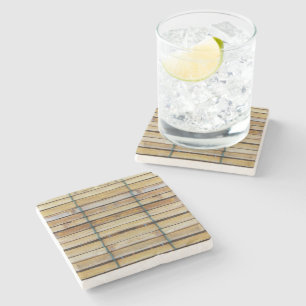 Antique Wooden Timber Wood Slats Stone Coaster