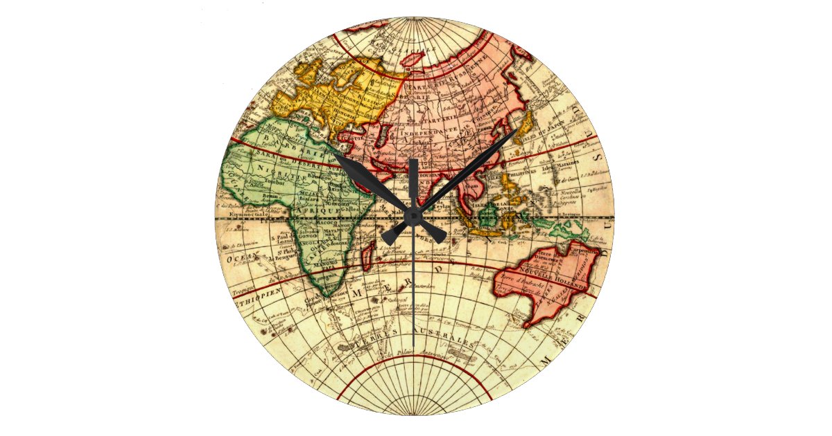 Antique World Globe Map Vintage Art Designer Style