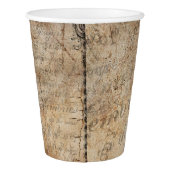 Antique World Globe Rustic Brown Paper Cups (Right)