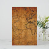 Antique World Map (Standing Front)