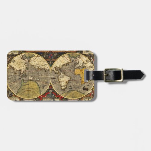 Antique World Map 2 Luggage Tag