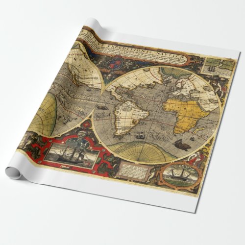 Antique World Map 2 Wrapping Paper