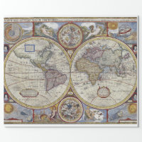 Map Wrapping Paper, Zazzle in 2023