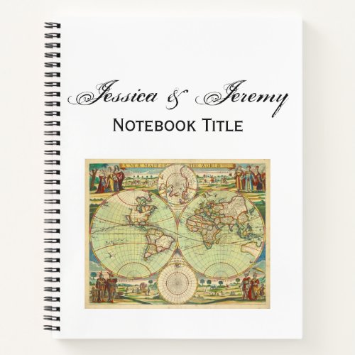 Antique World Map 4 Notebook