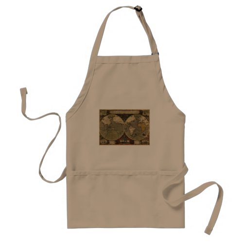 Antique World Map Adult Apron