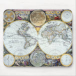 Antique World Map, Atlas Maritimus by John Seller Mouse Pad