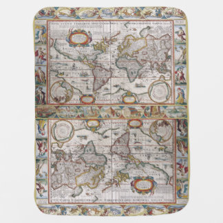 Antique World Map baby blanket