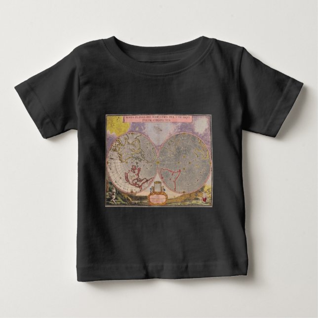 Antique World Map Baby T-Shirt (Front)