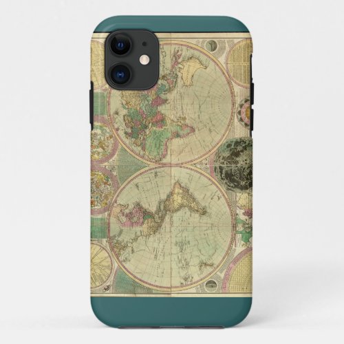 Antique World Map by Carington Bowles circa 1780 iPhone 11 Case