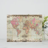 Antique World Map by John Colton, circa 1854 (Standing Front)