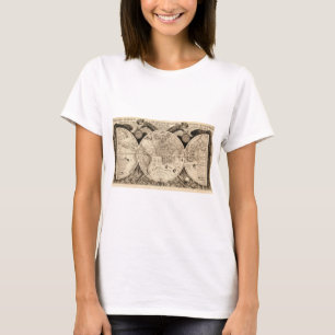 Antique World Map by Philipp Eckebrecht - 1630 T-Shirt