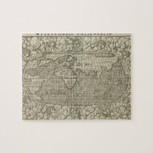 Antique World Map by Sebastian Mnster circa 1560 Jigsaw Puzzle