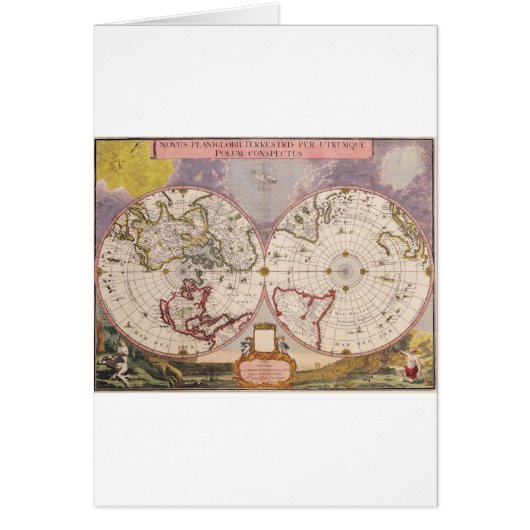 Antique World Map Cards (Front)