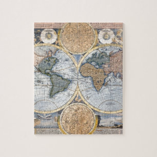 Antique world map cool jigsaw puzzle