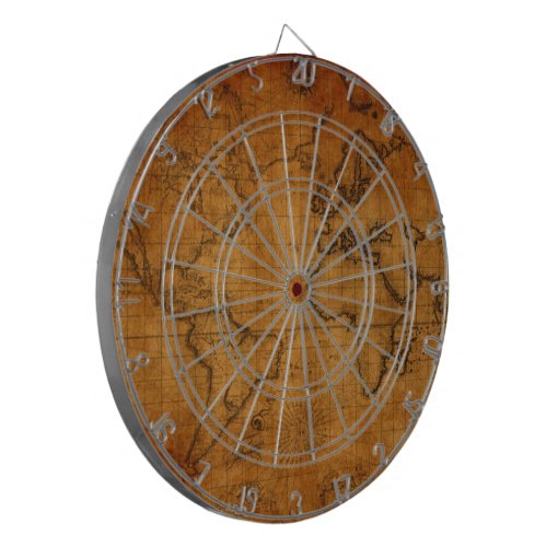 Antique World Map Dartboard Zazzle