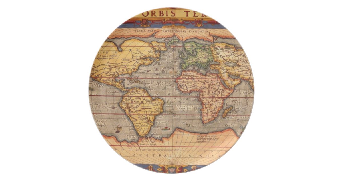 Antique World Map Dinner Plate R948203f457ca41169c80f87c4678119d Ambb0 8byvr 630 ?view Padding=[285%2C0%2C285%2C0]