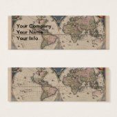 Antique World Map: Historical Cartography Art (Front & Back)