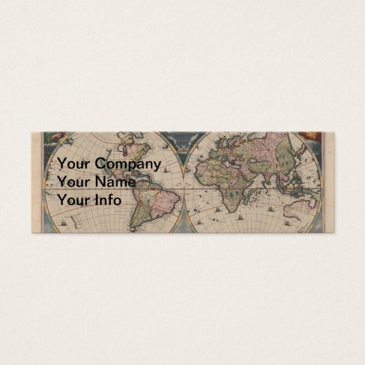 Antique World Map: Historical Cartography Art (Front)