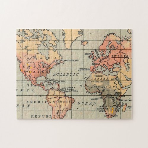 Antique World Map Jigsaw Puzzle